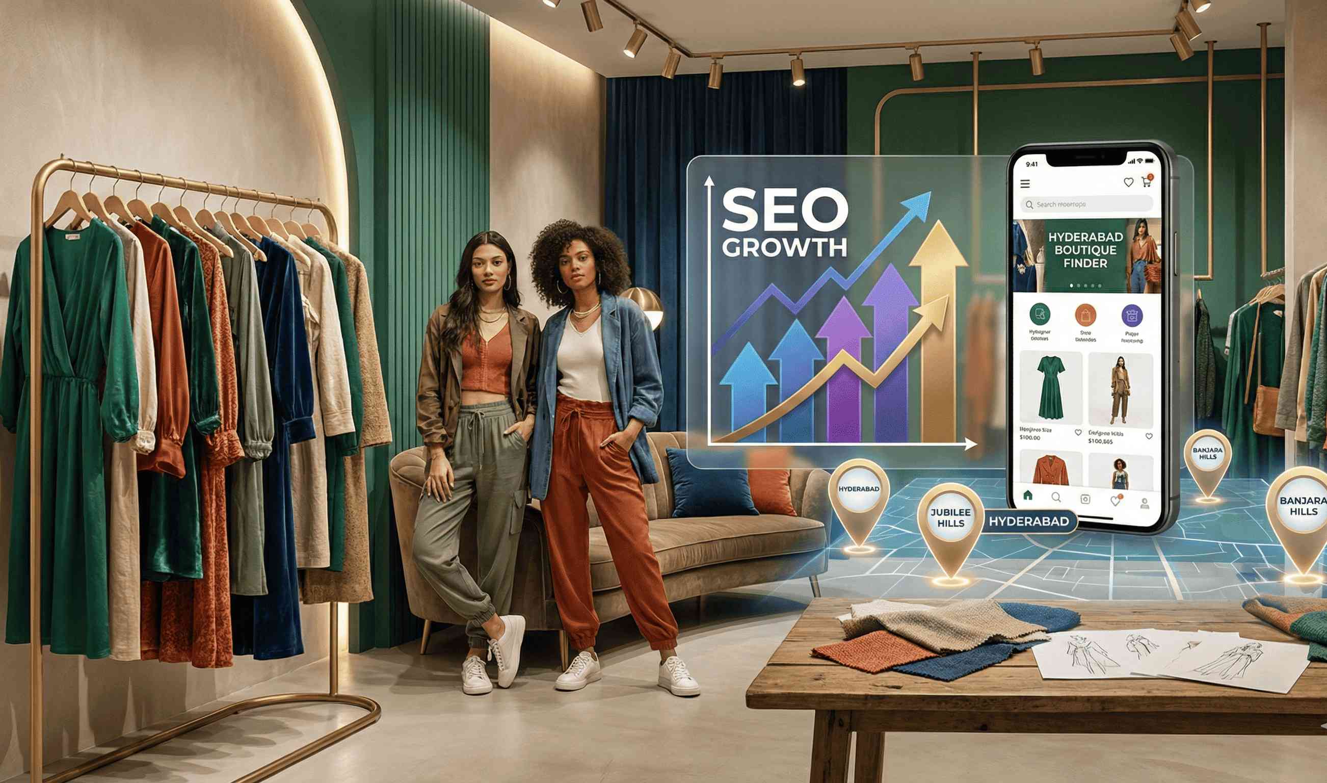 Clothing and boutique SEO services in Hyderabad by two44 for fashion stores and designer brands