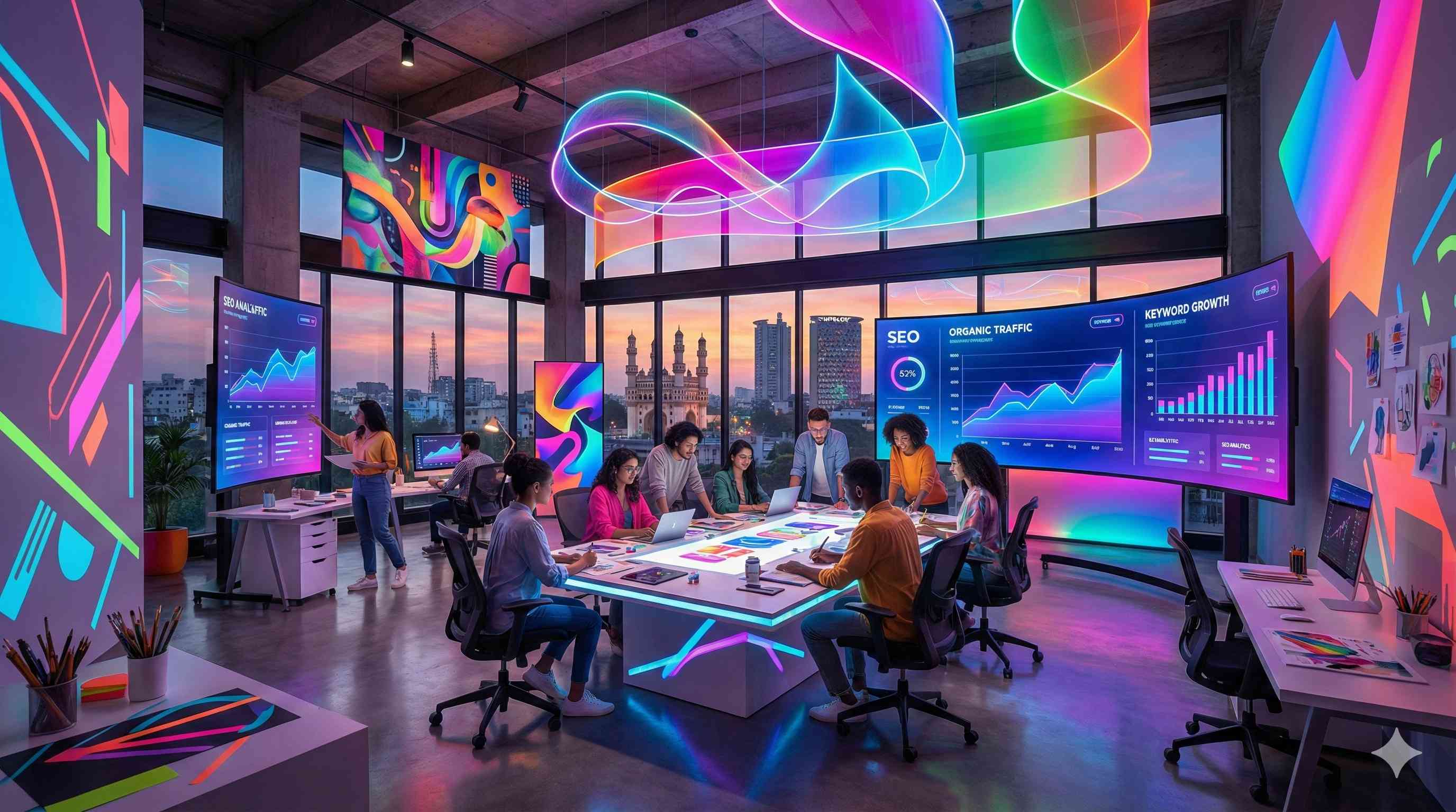 Creative agency SEO services in Hyderabad by two44 for branding and design studios