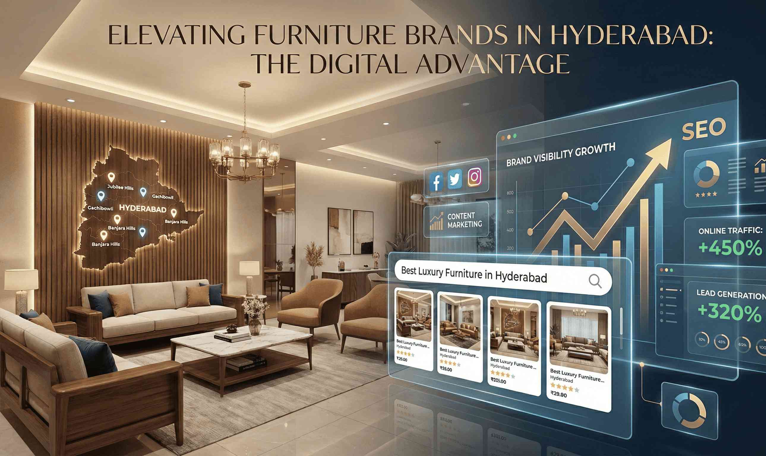 Furniture store SEO services in Hyderabad by two44 to increase showroom footfall and online sales