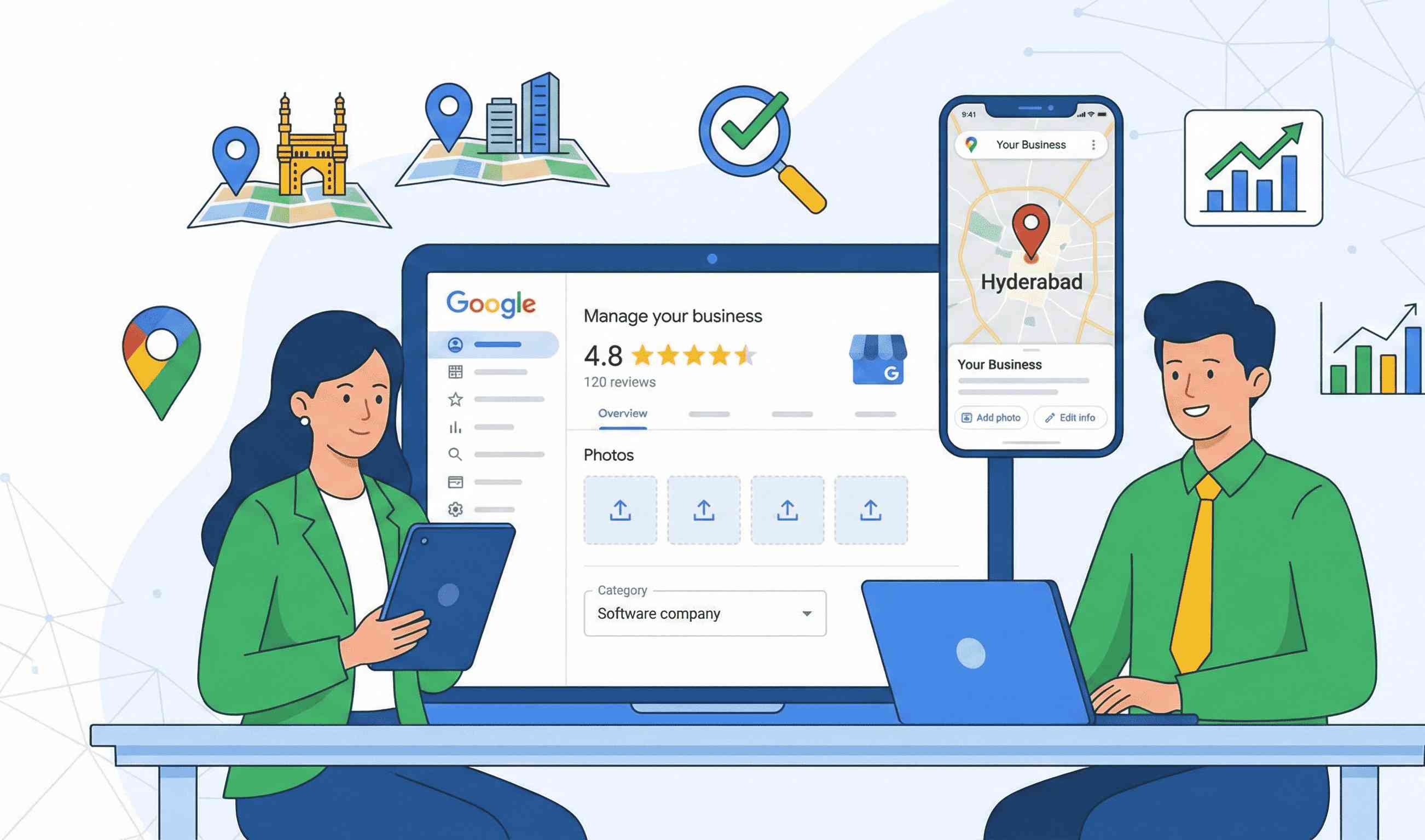 Google Business Hyderabad profile optimization guide by two44 for GMB ranking improvement